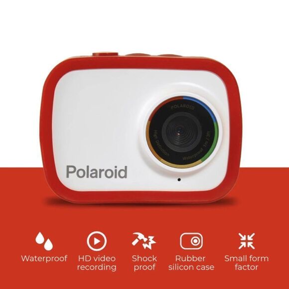 Polaroid iD757 Red Go Cam 18-Megapixel Waterproof Action Digital Camera - Picture 1 of 15